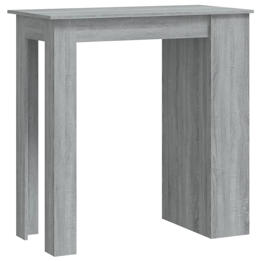 vidaXL Bar Table with Shelf Grey Sonoma 102x50x103.5cm Engineered Wood