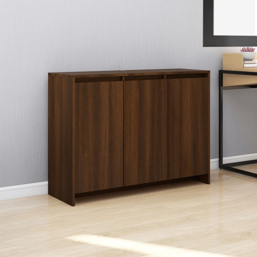 vidaXL Sideboard Brown Oak Look 102x33x75 cm Engineered Wood