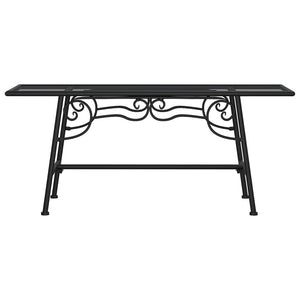 vidaXL Tree Bench 110 cm Black Steel