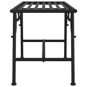 vidaXL Tree Bench 110 cm Black Steel