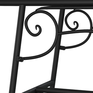 vidaXL Tree Bench 110 cm Black Steel