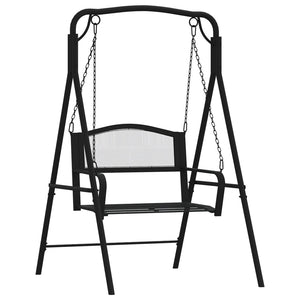 vidaXL Hollywood Swing 124 cm Black Steel