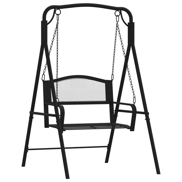 vidaXL Hollywood Swing 124 cm Black Steel