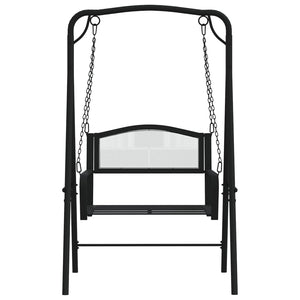 vidaXL Hollywood Swing 124 cm Black Steel