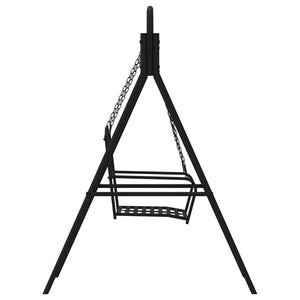 vidaXL Hollywood Swing 124 cm Black Steel