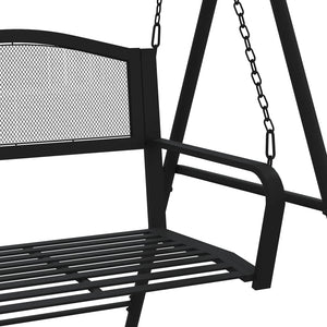 vidaXL Hollywood Swing 124 cm Black Steel