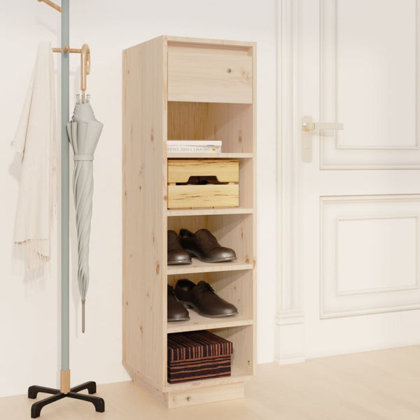Massivholz Schuhregal Kiefer, 105 cm