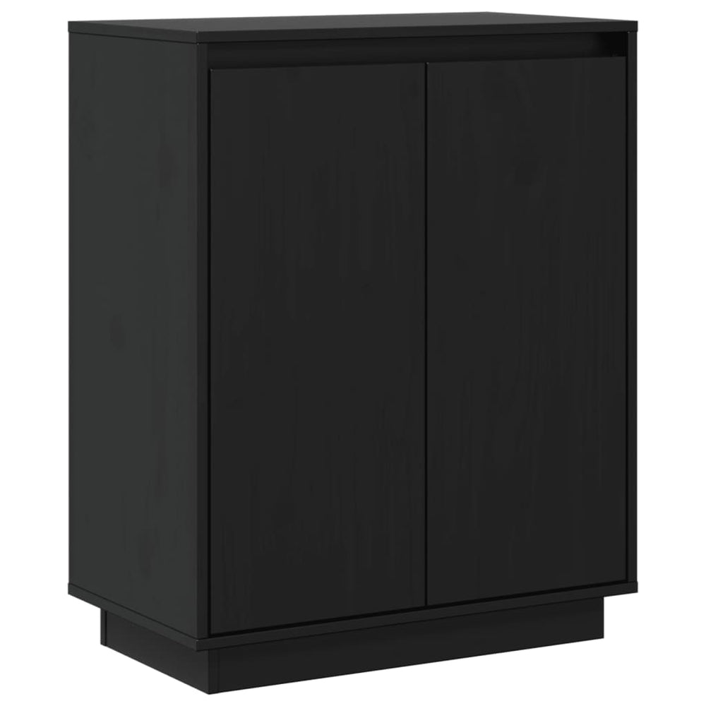 vidaXL Sideboard Black 60x34x75 cm Solid Pine Wood