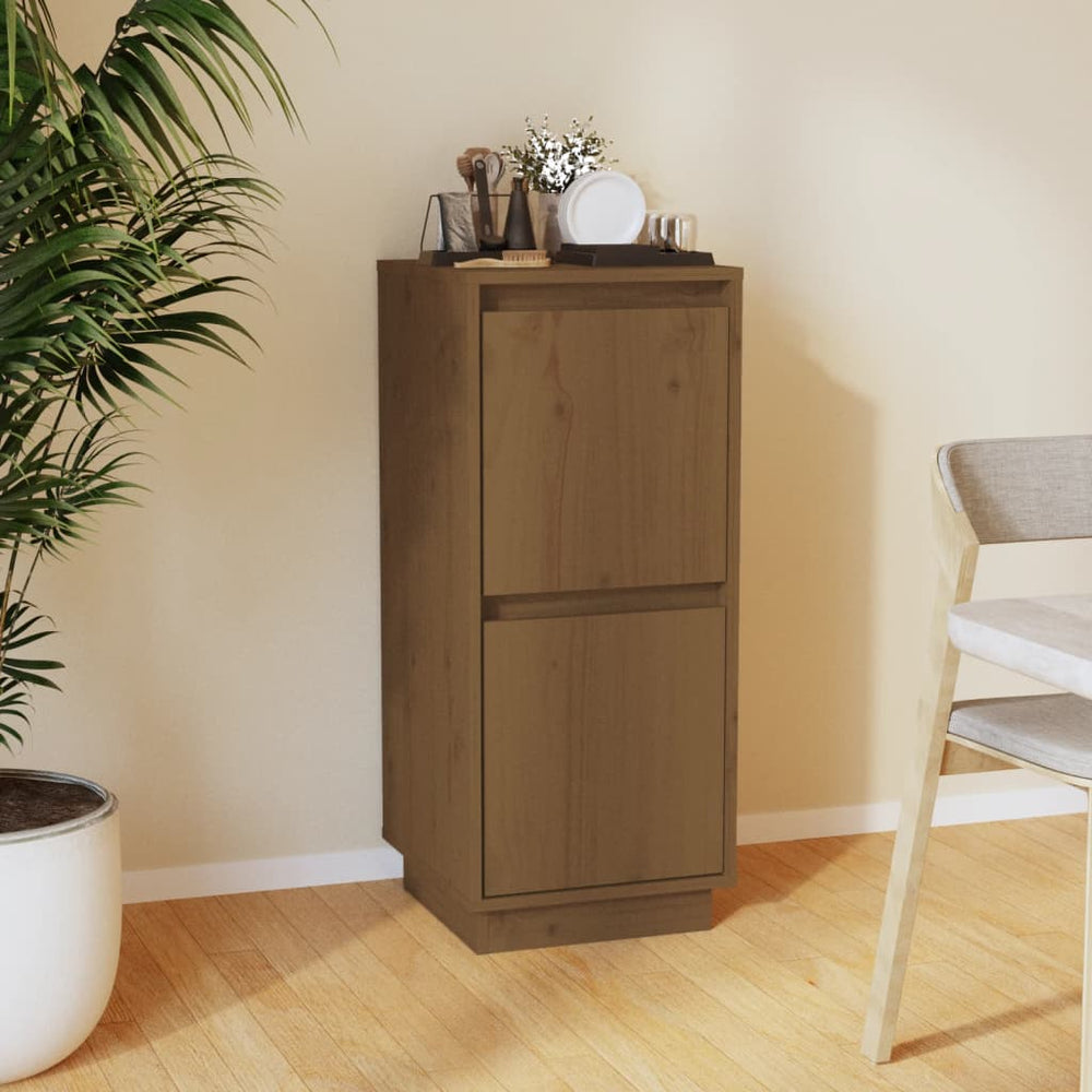 vidaXL Sideboard Honey Brown 31.5x34x75 cm Solid Pine Wood
