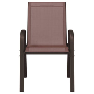 Stapelbare Gartenstühle 4er Set Braun