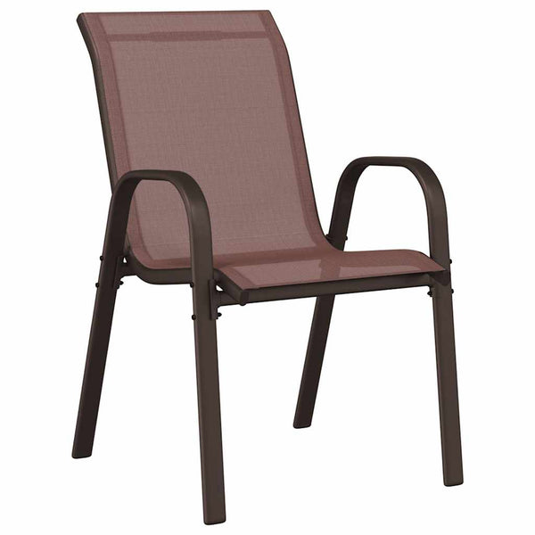 Stapelbare Gartenstühle 4er Set Braun