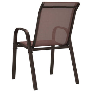 Stapelbare Gartenstühle 4er Set Braun