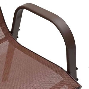 Stapelbare Gartenstühle 4er Set Braun