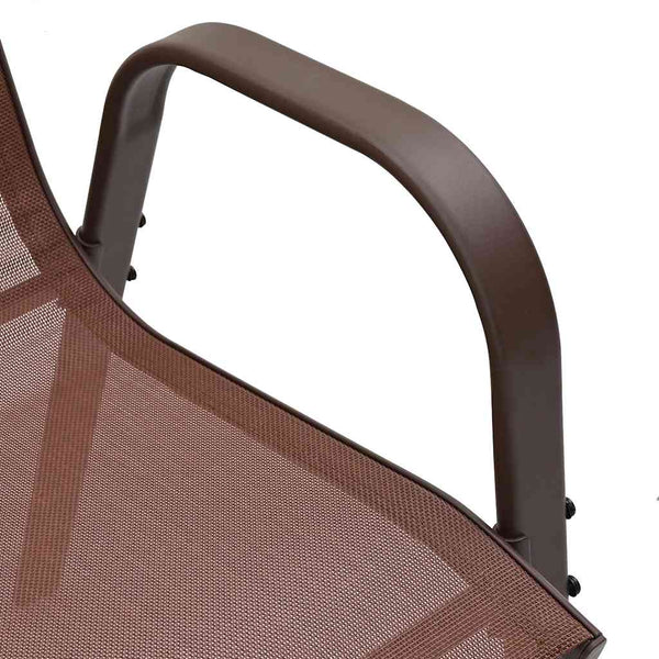 Stapelbare Gartenstühle 4er Set Braun