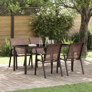 Stapelbare Gartenstühle 4er Set Braun