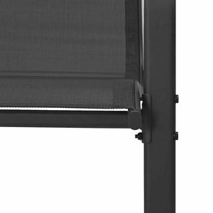 Stapelbare Gartenstühle 6er Set Textilene Schwarz