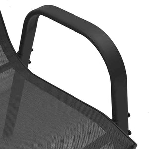 Stapelbare Gartenstühle 6er Set Textilene Schwarz