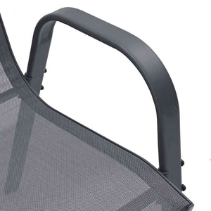 Stapelbare Gartenstühle, 6er-Set, Grau