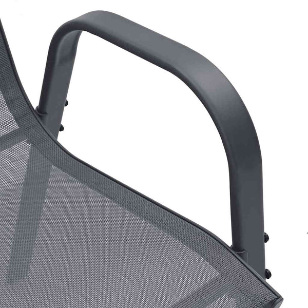 Stapelbare Gartenstühle, 6er-Set, Grau