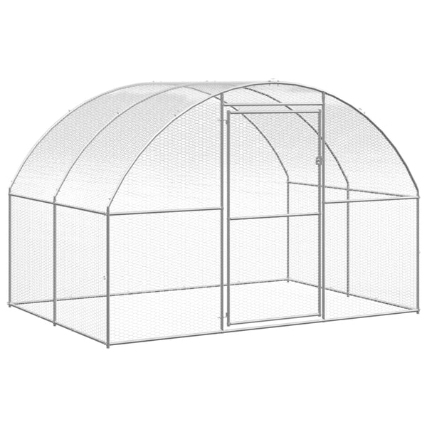Outdoor-Hühnerstall 3x4x2 m Verzinkter Stahl