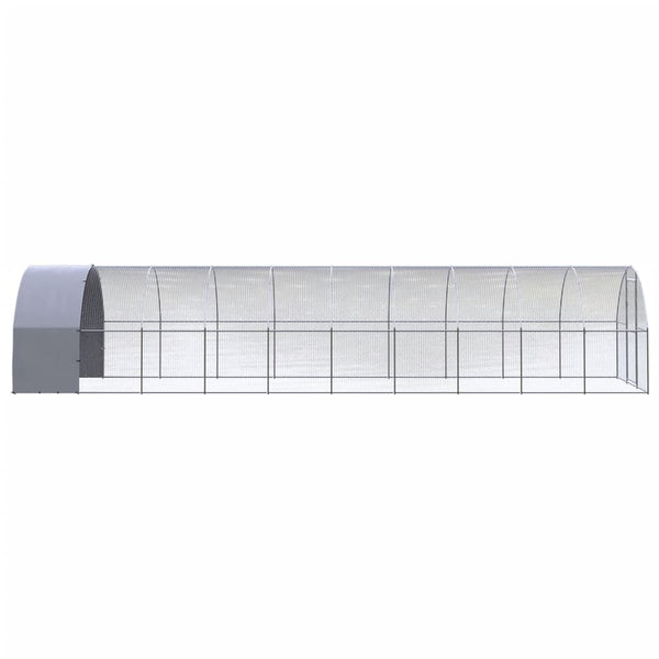vidaXL Outdoor Chicken Coop 3x10x2 m Galvanized Steel