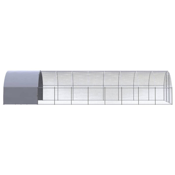 vidaXL Outdoor Chicken Coop 3x10x2 m Galvanized Steel