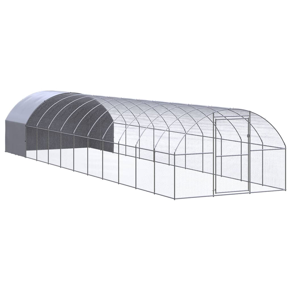 vidaXL Outdoor Chicken Coop 3x12x2 m Galvanized Steel