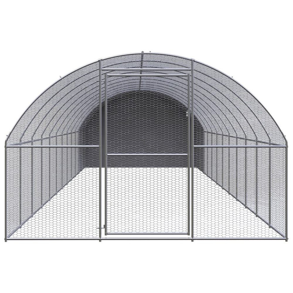 vidaXL Outdoor Chicken Coop 3x12x2 m Galvanized Steel