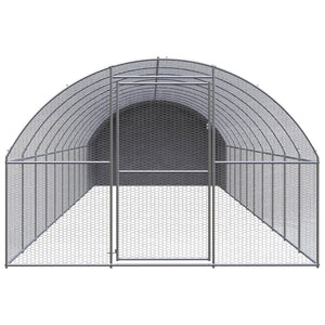 vidaXL Outdoor Chicken Coop 3x12x2 m Galvanized Steel