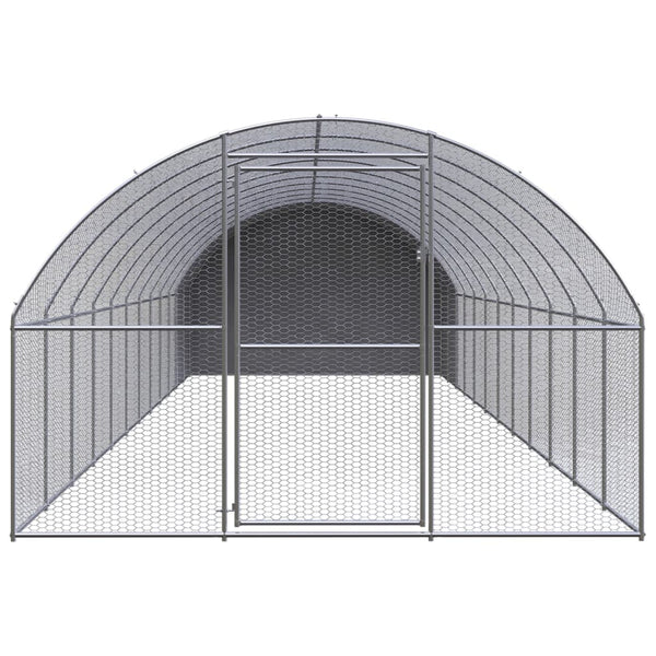 vidaXL Outdoor Chicken Coop 3x12x2 m Galvanized Steel