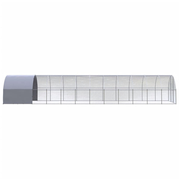 vidaXL Outdoor Chicken Coop 3x12x2 m Galvanized Steel