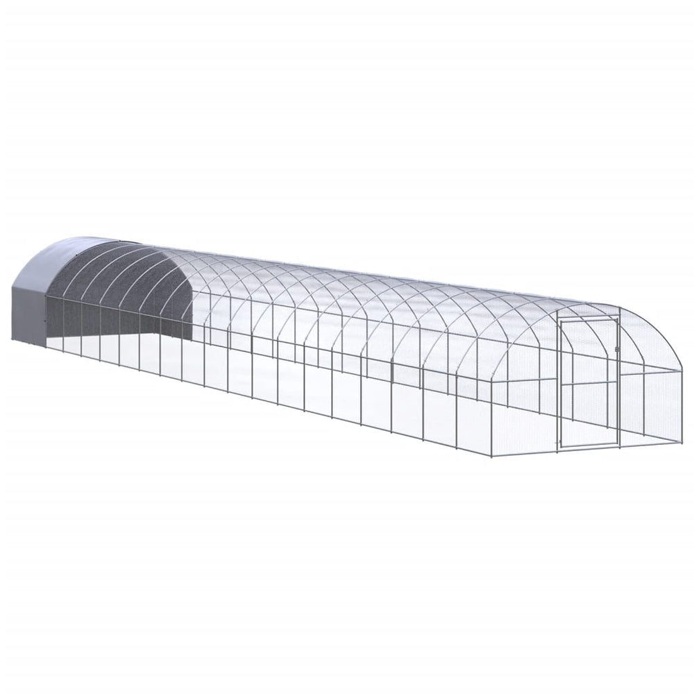vidaXL Outdoor Chicken Coop 3x20x2 m Galvanized Steel