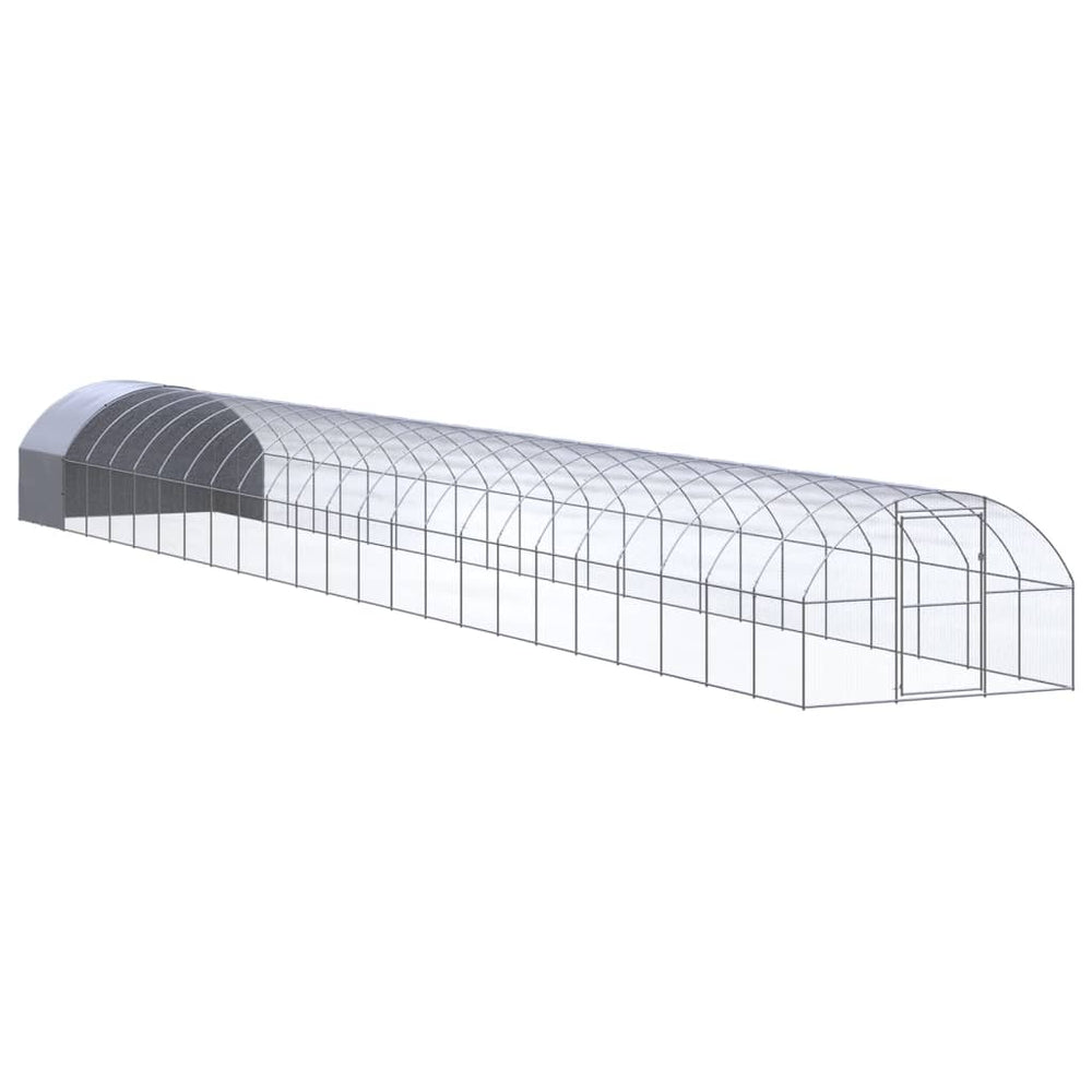 vidaXL Outdoor Chicken Coop 3x24x2 m Galvanized Steel