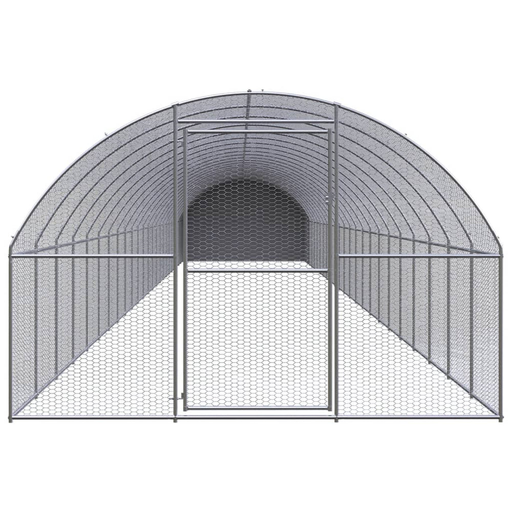 vidaXL Outdoor Chicken Coop 3x24x2 m Galvanized Steel