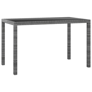 vidaXL 3-Piece Garden Dining Set with Cushions Poly Rattan Grey