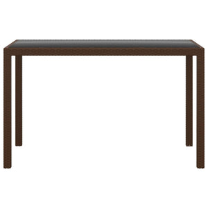 vidaXL 3-Piece Garden Dining Set with Cushions Poly Rattan Brown