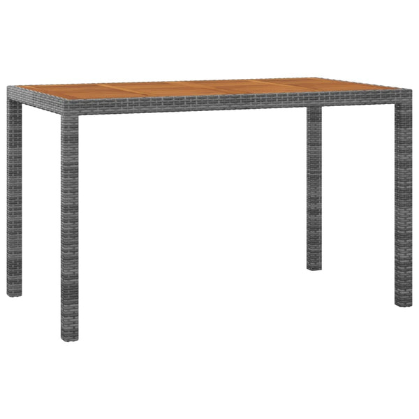 vidaXL 3-Piece Garden Dining Set with Cushions Poly Rattan Grey