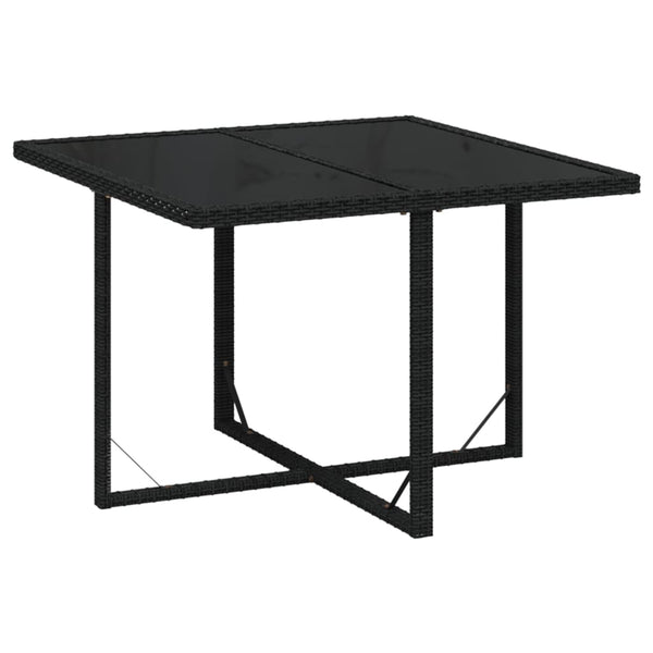 vidaXL 9-piece Garden Dining Set with Cushions Poly Rattan Black