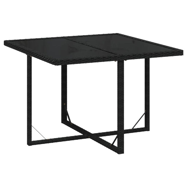 vidaXL 9-piece Garden Dining Set with Cushions Poly Rattan Black