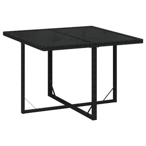 vidaXL 9-piece Garden Dining Set with Cushions Poly Rattan Black