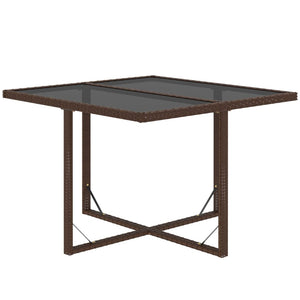vidaXL 9-piece Garden Dining Set with Cushions Poly Rattan Brown