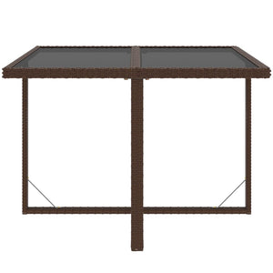 vidaXL 9-piece Garden Dining Set with Cushions Poly Rattan Brown