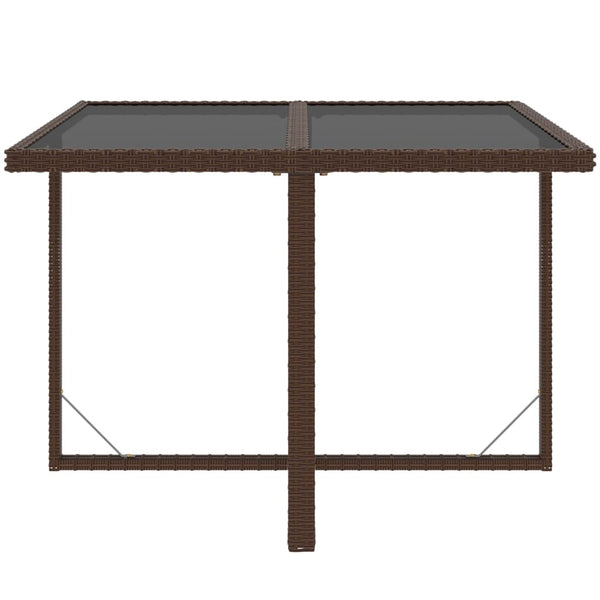 vidaXL 9-piece Garden Dining Set with Cushions Poly Rattan Brown