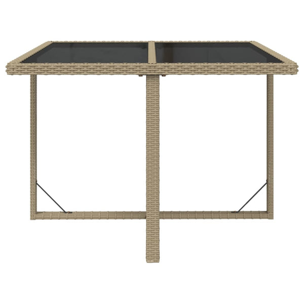 vidaXL 9-piece Garden Dining Set with Cushions Poly Rattan Beige