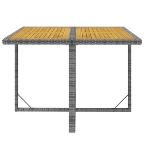 vidaXL 9-piece Garden Dining Set with Cushions Poly Rattan Grey