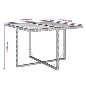 vidaXL 9-piece Garden Dining Set with Cushions Poly Rattan Grey
