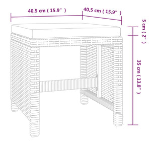 vidaXL 9-piece Garden Dining Set with Cushions Poly Rattan Grey