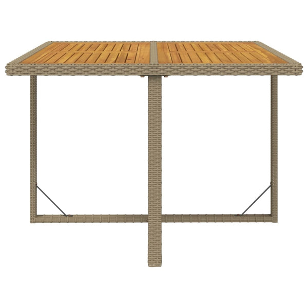vidaXL 9-piece Garden Dining Set with Cushions Poly Rattan Beige