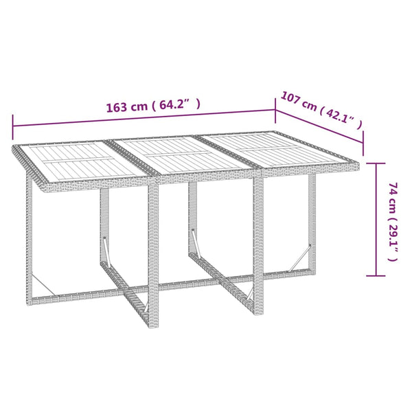 vidaXL 11-piece Garden Dining Set with Cushions Poly Rattan Beige