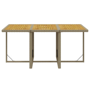 vidaXL 11-piece Garden Dining Set with Cushions Poly Rattan Beige